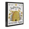 Stupell Industries Sunflower Wishes Honeybee Kisses Framed Floater Canvas Wall Art Design by Elizabeth Tyndall